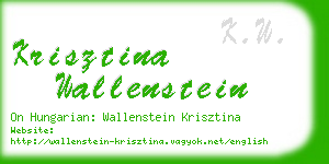 krisztina wallenstein business card